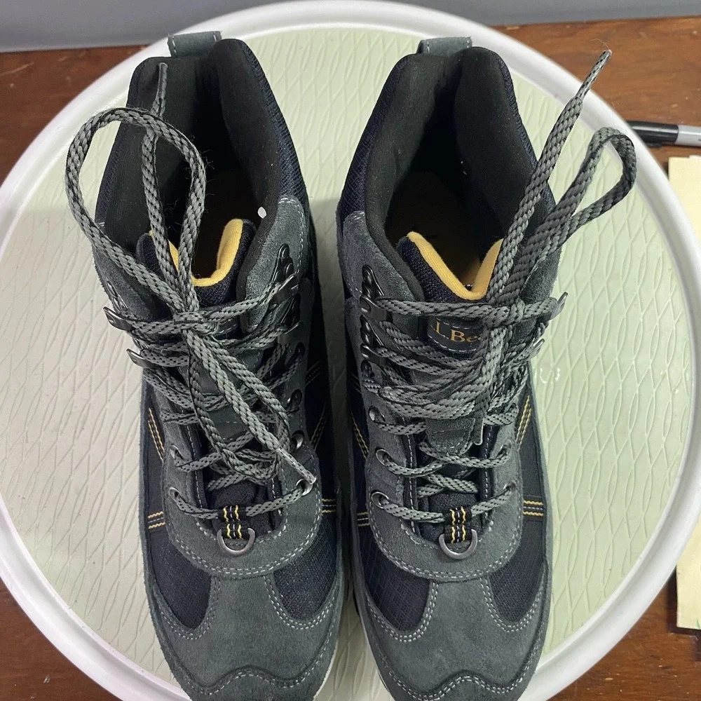 LL BeanTek‎ 2.5 Gray&Black Waterproof Primaloft Suede Hiking Boot Hi-top Men's9M